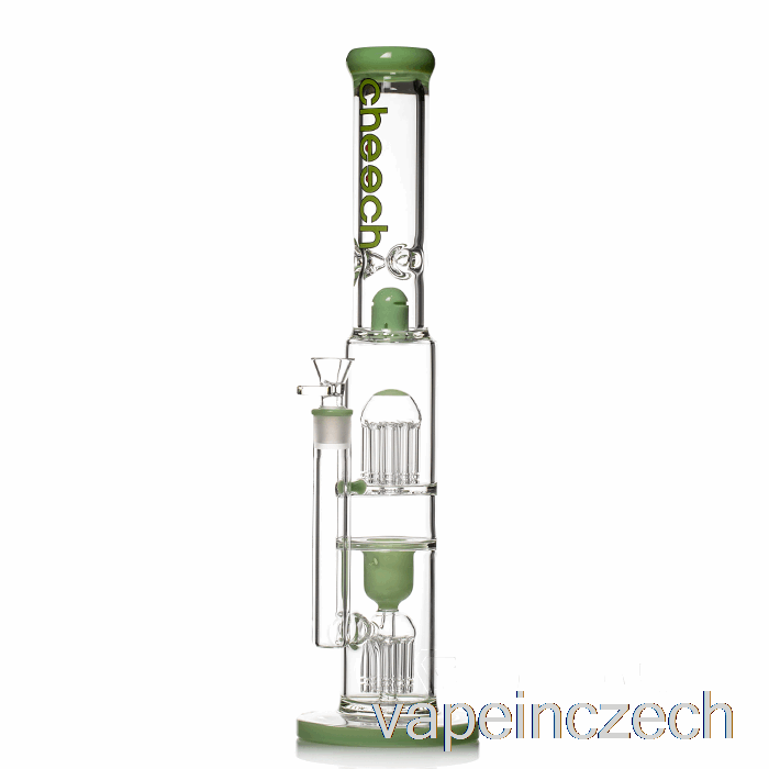 Cheech Glass Double Tree Big Rig Bong Green Vape Pen